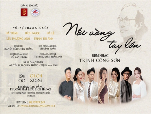Đêm nhạc Trịnh Công Sơn “Nối Vòng Tay Lớn” có sự tham gia của gần 20 Đại sứ quán và cơ quan ngoại giao